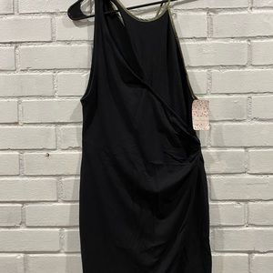 NEW! Free People One Shoulder Black Midi Dress